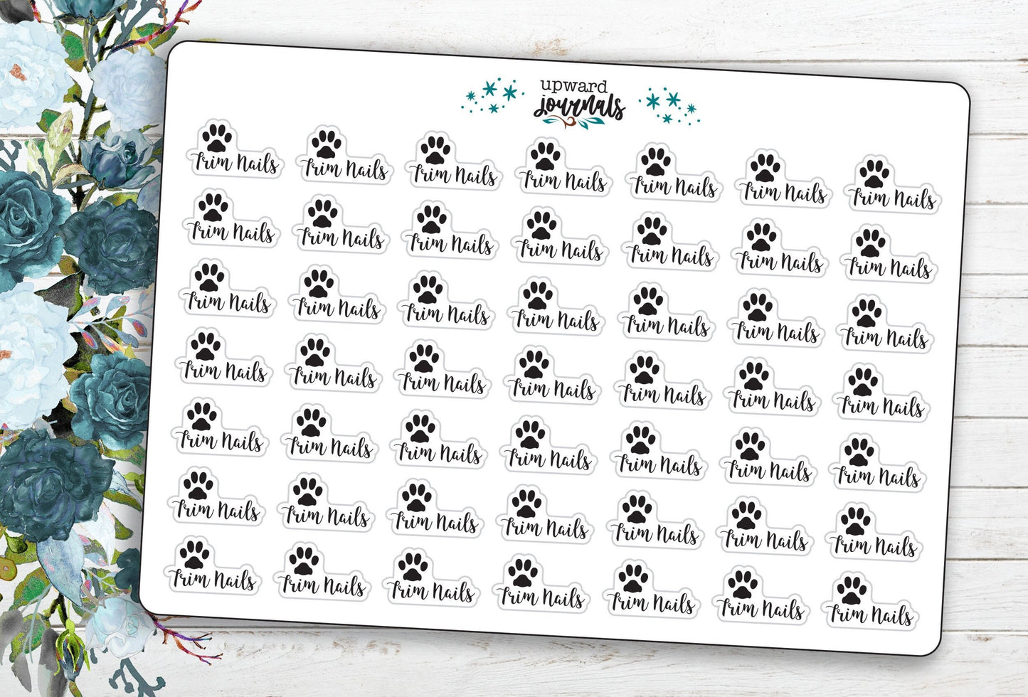 Trim Dog Nails ~ Pet Grooming Planner Stickers
