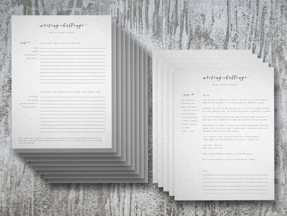 8.5"x11" Writer's Block Worksheets ~ Writing Skills Development