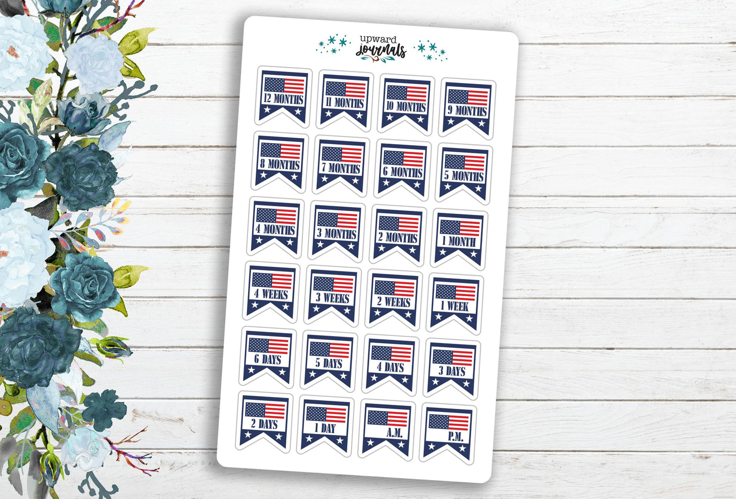 Military Deployment Countdown Planner Stickers