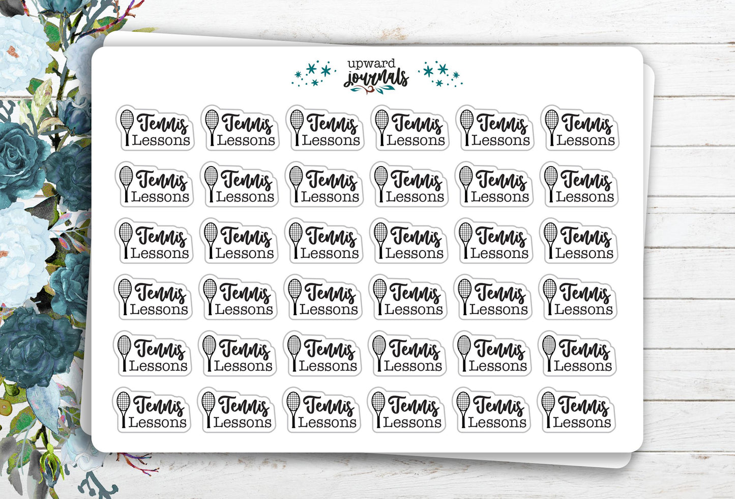 Tennis Lessons Planner Stickers ~ High School, College Sports