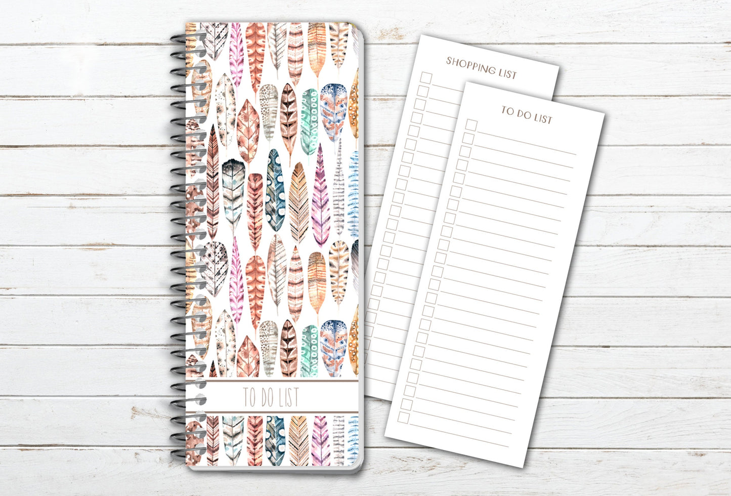 Checklist Notebook - To-Do, Grocery List, Errands, Shopping List, Custom - 3.5" x 9"