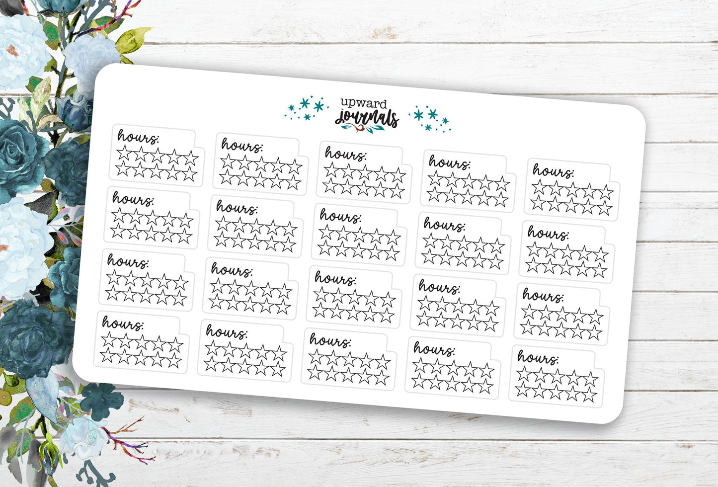 Hours Tracker (Checkbox Style) ~ Work Productivity Planner Stickers