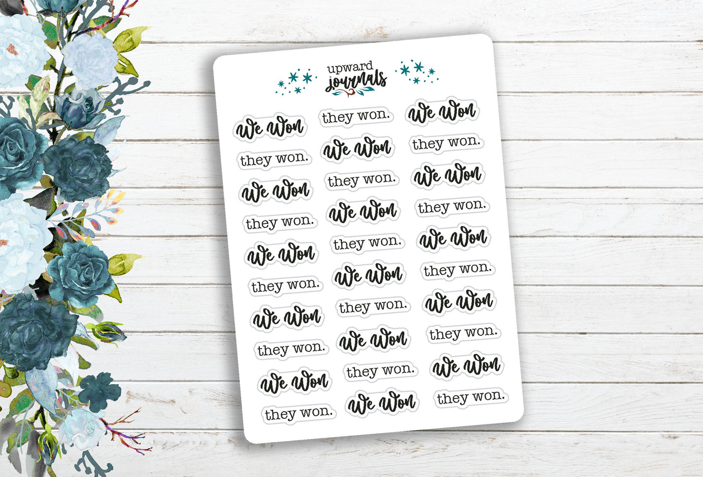 We Won / They Won Planner Stickers