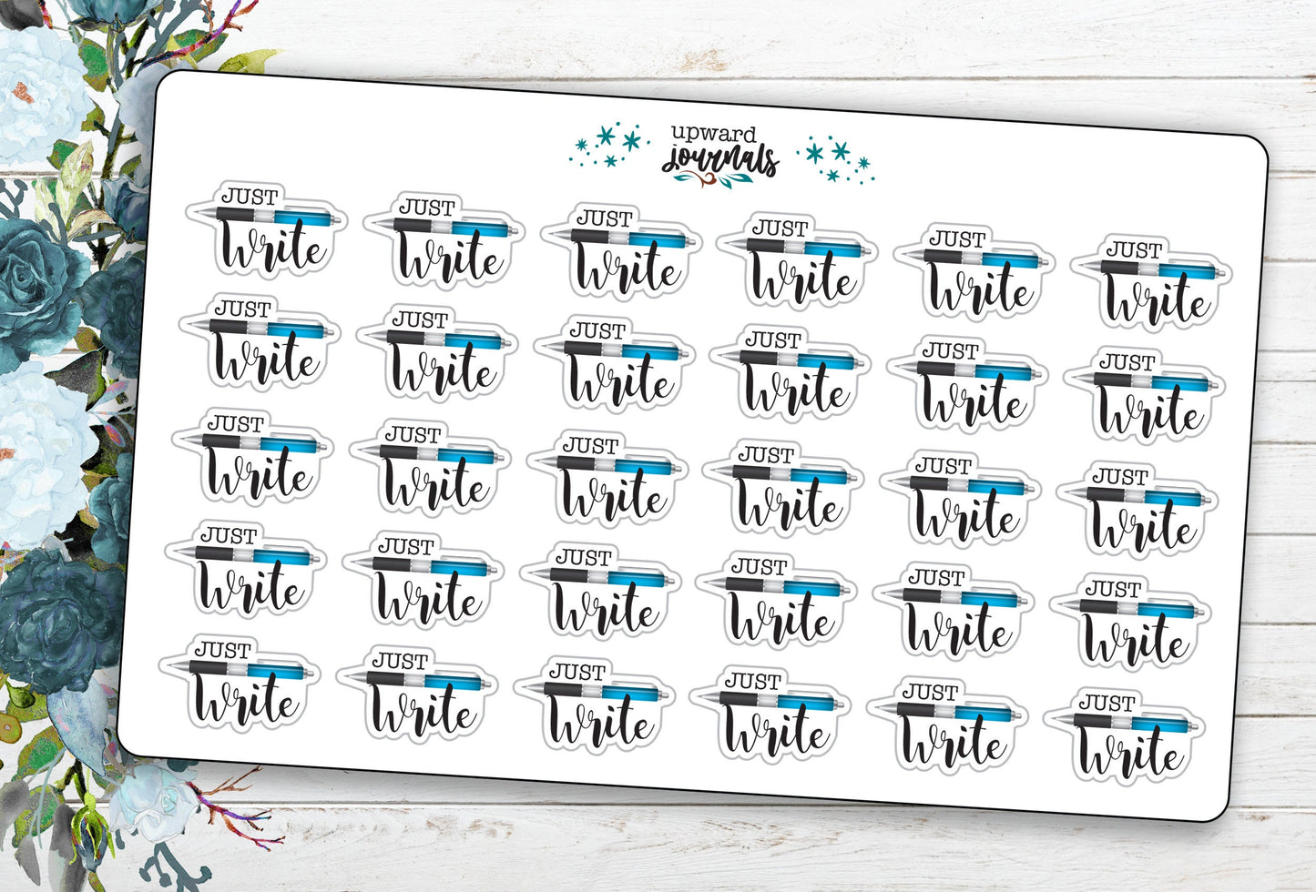 Just Write with Pen ~ Author/Writing Planner Stickers