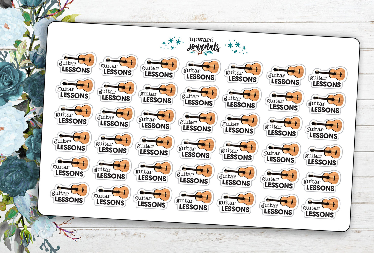 Guitar Lessons Planner Stickers ~ Music Instruction