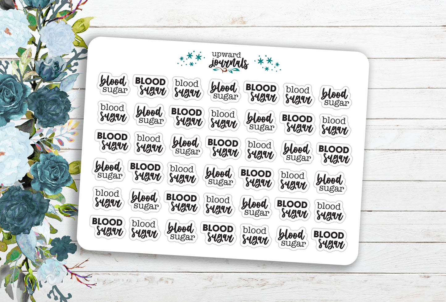 Blood Sugar Stickers for Diabetes Tracking