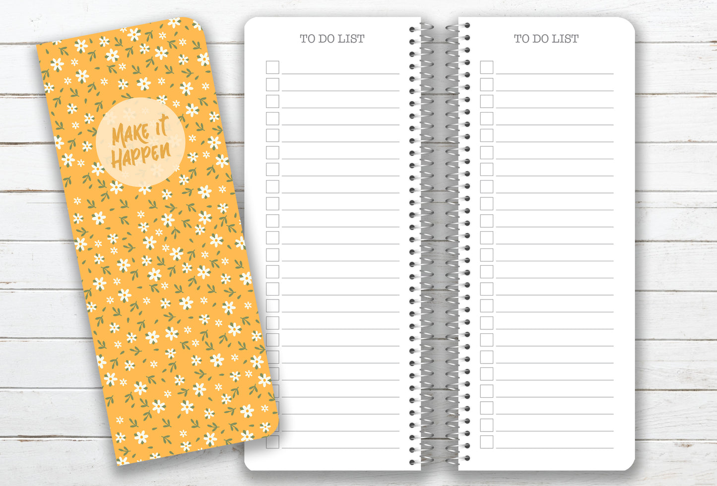 Checklist Notebook - To-Do, Grocery List, Errands, Shopping List, Custom - 3.5" x 9"