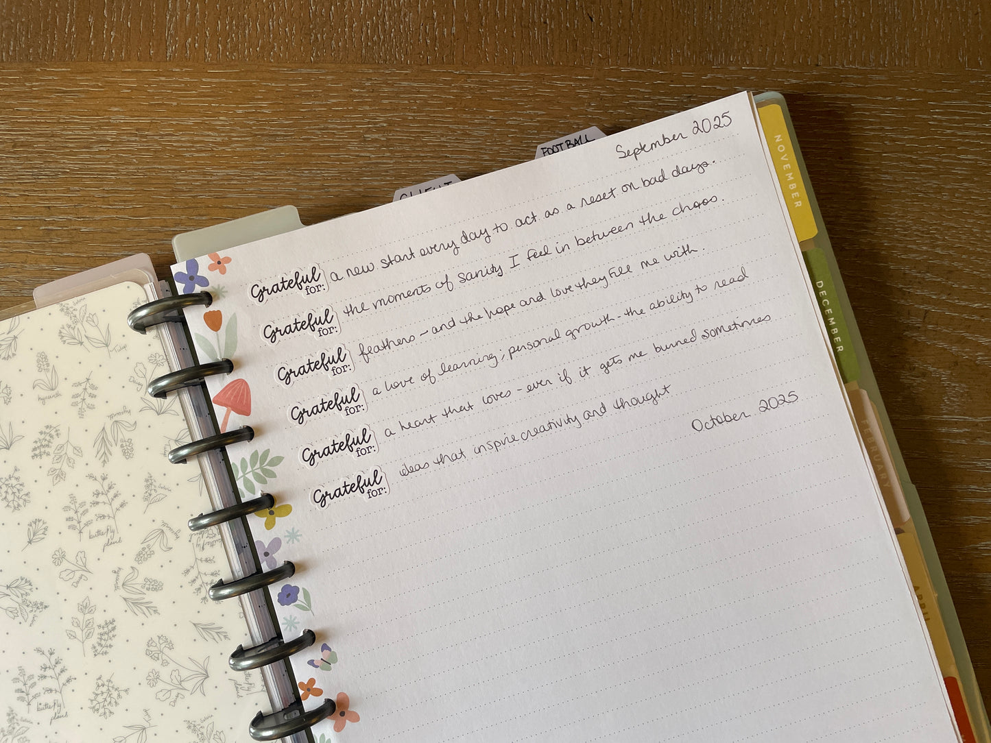 Grateful For... Gratitude Planner Stickers