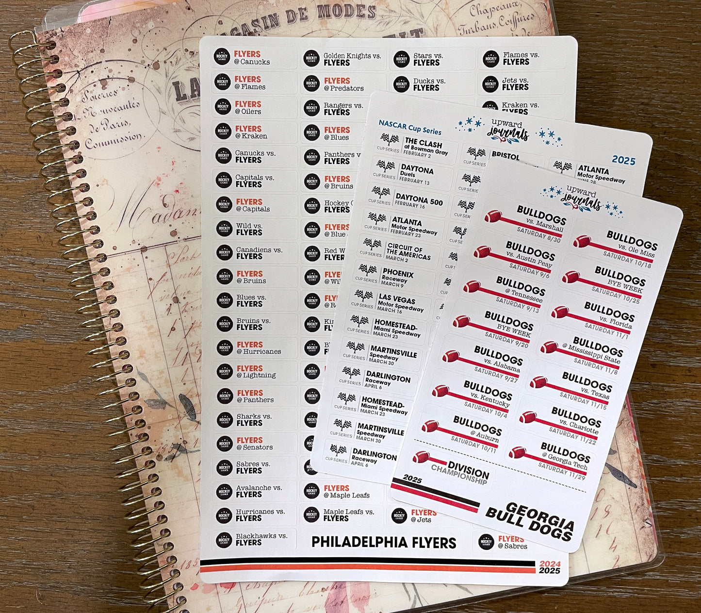 Auto Racing 2025 Schedule Stickers (Choose Series)