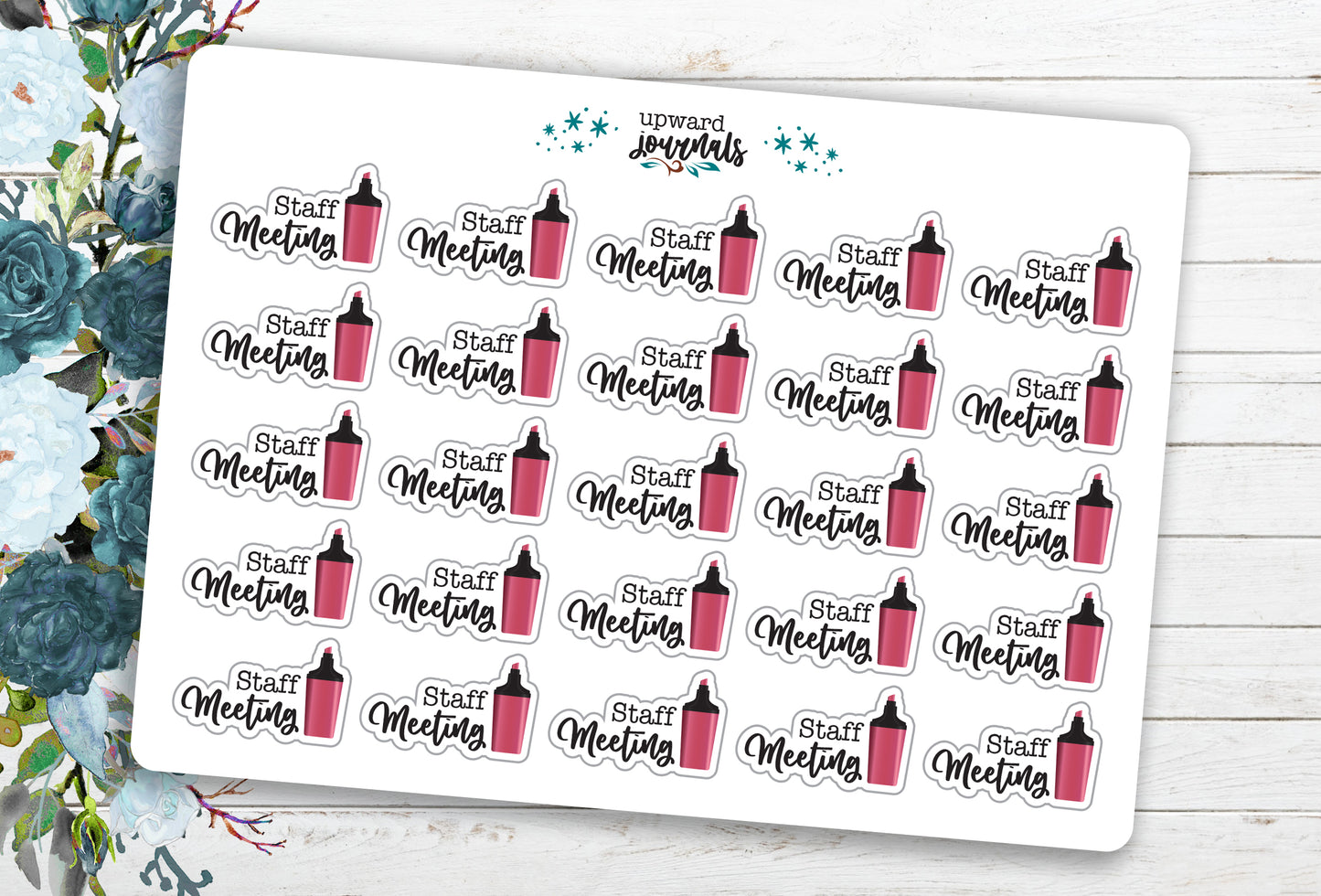 Staff Meeting Planner Stickers ~ Calendar Reminders for Work