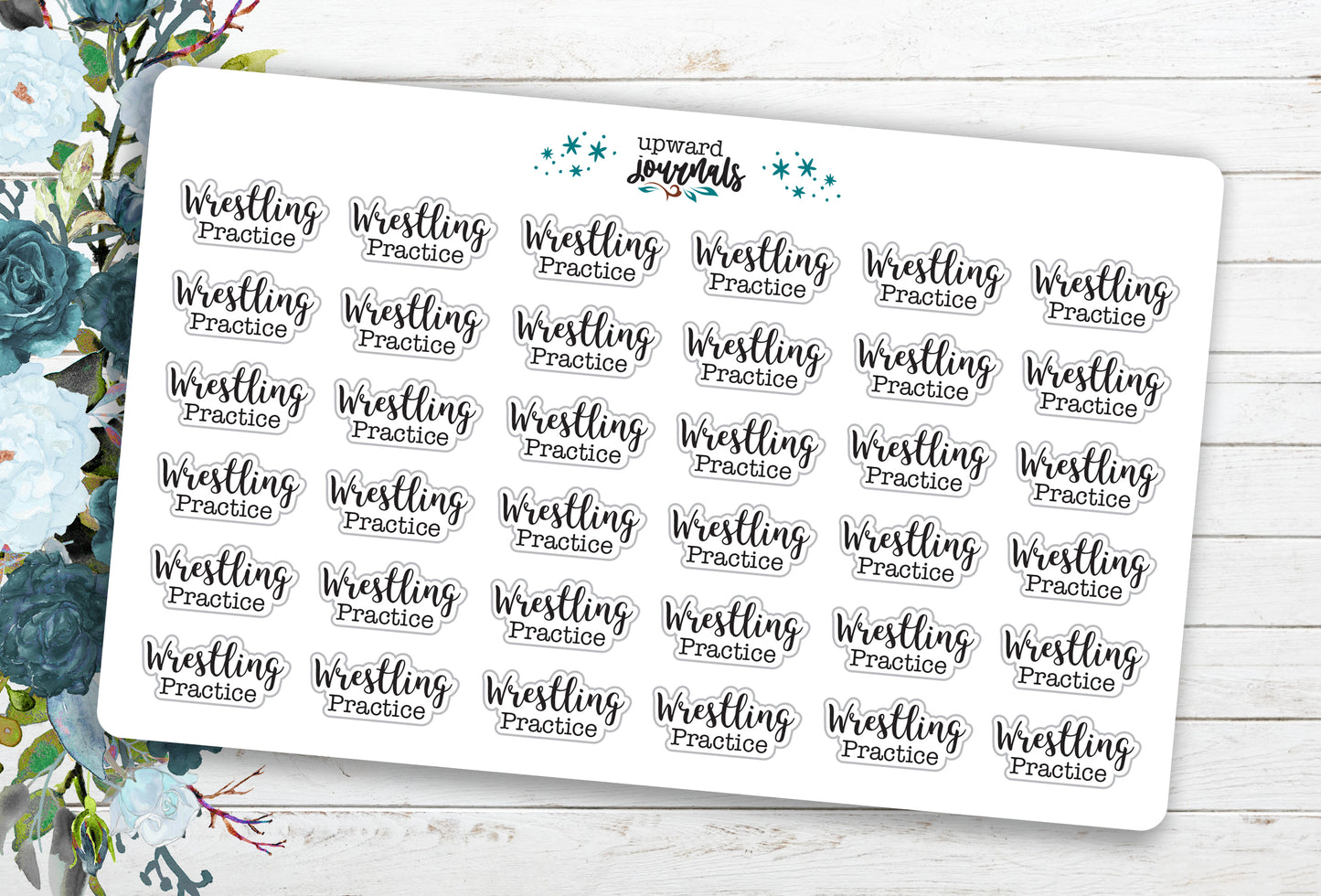 Wrestling Practice / Match ~ Sports Planner Stickers