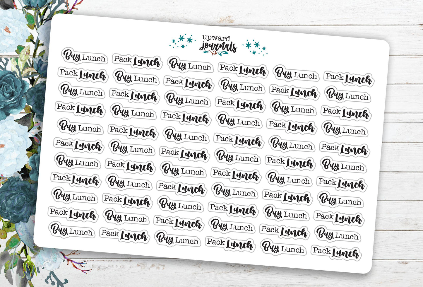 Buy Lunch / Pack Lunch ~ Meal Planning Stickers for School or Work