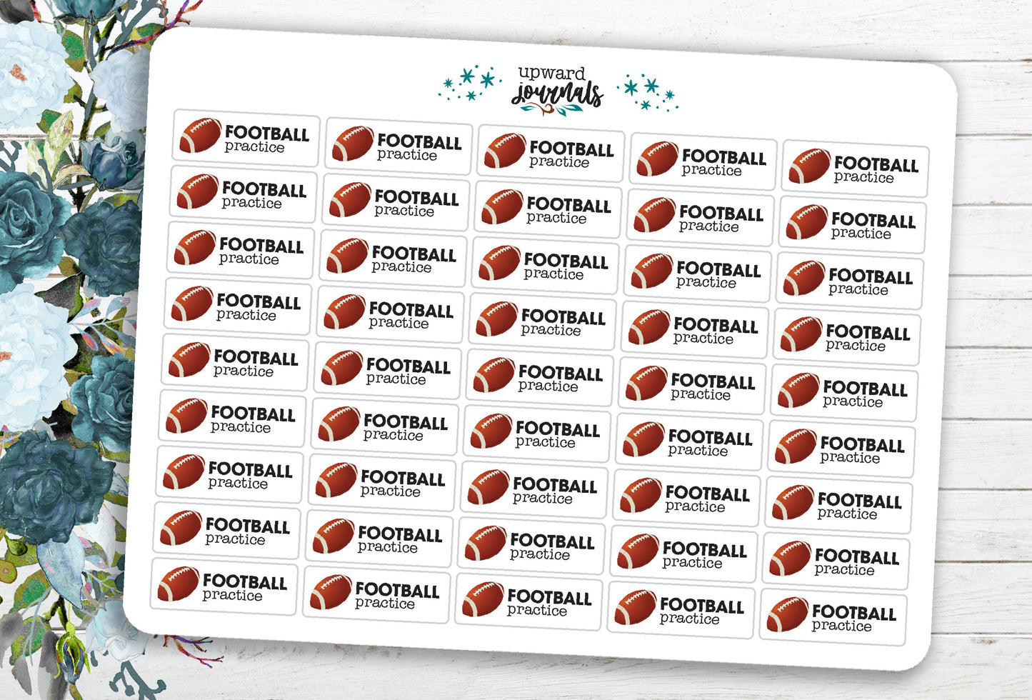 Football Practice & Game ~ Sports Planner Stickers