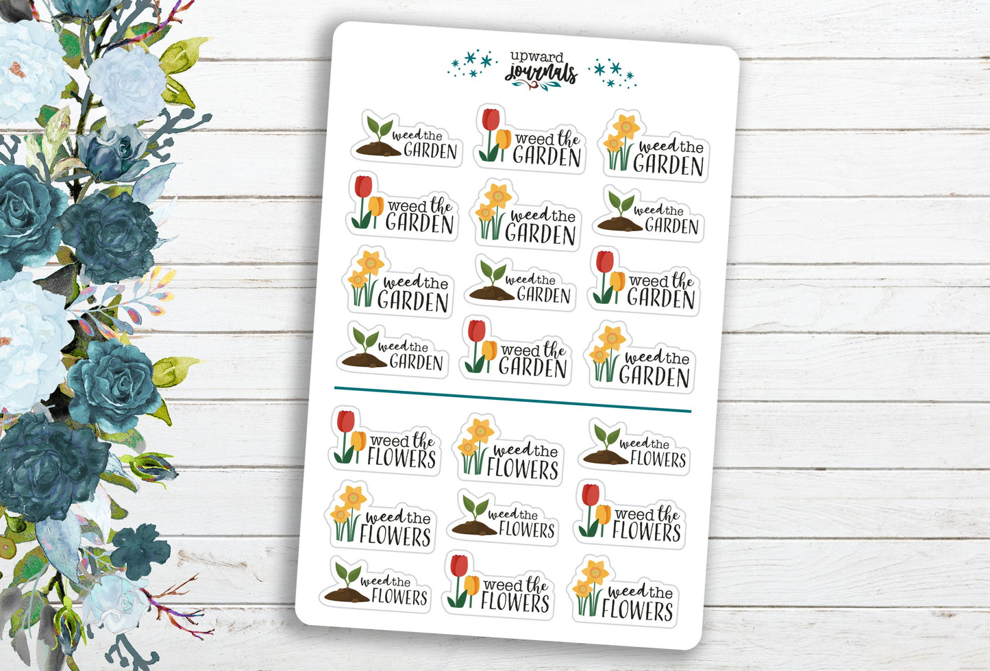Weed the Garden / Weed the Flowers ~ Gardening Stickers
