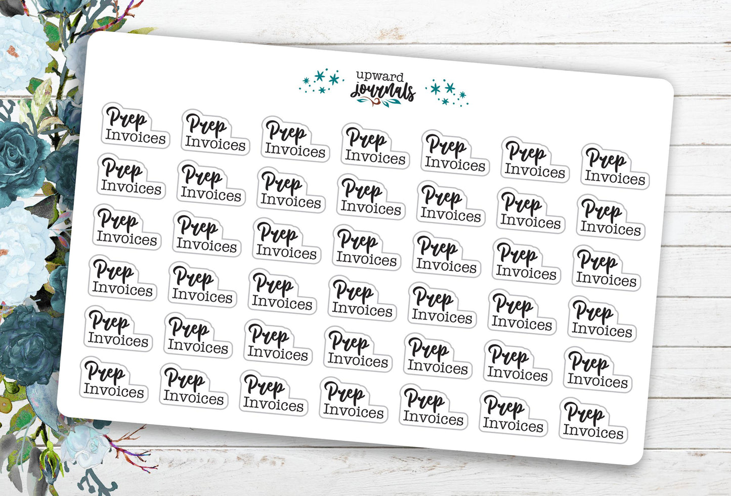 Prep Invoices (Text Style) ~ Work Planner Stickers