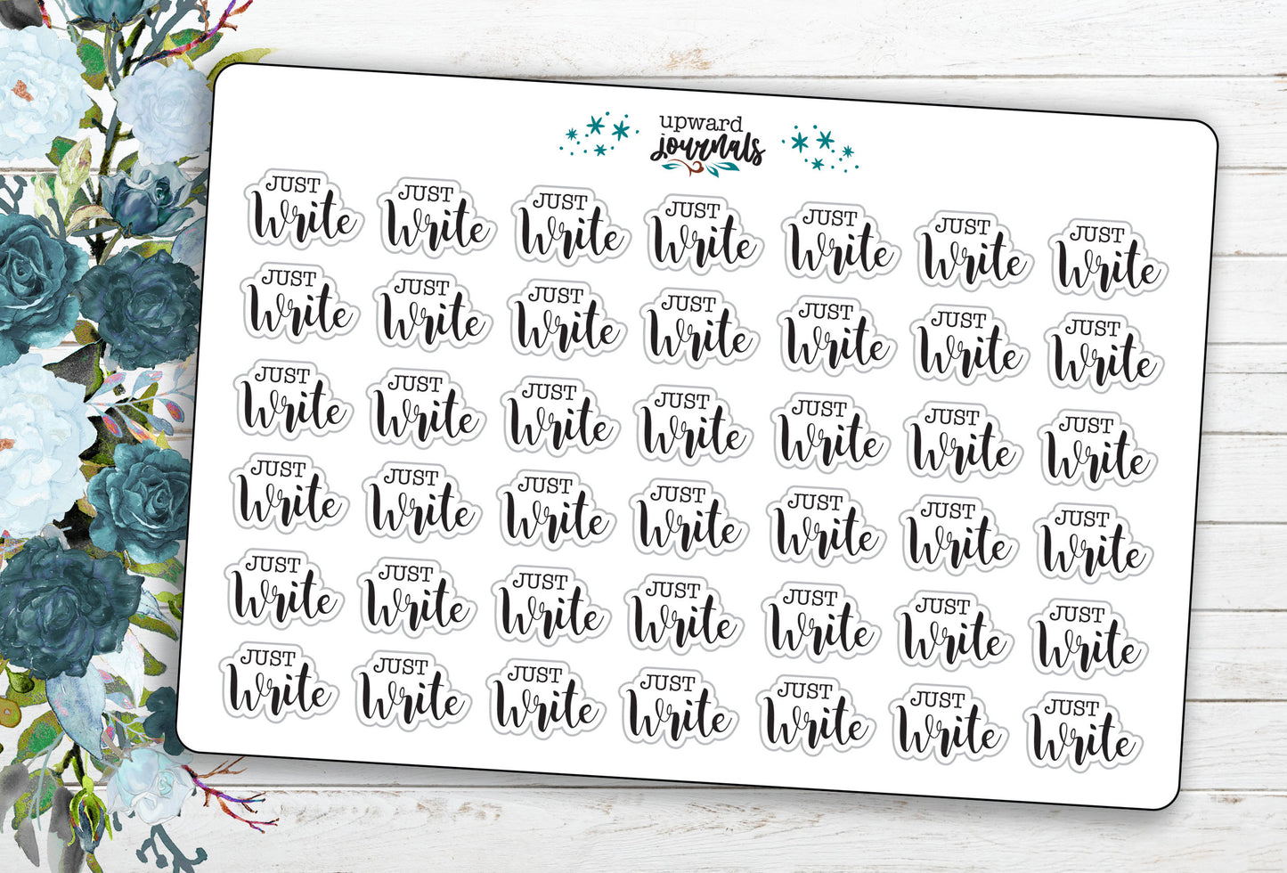 Just Write (Text Style) Author / Writer Planner Stickers
