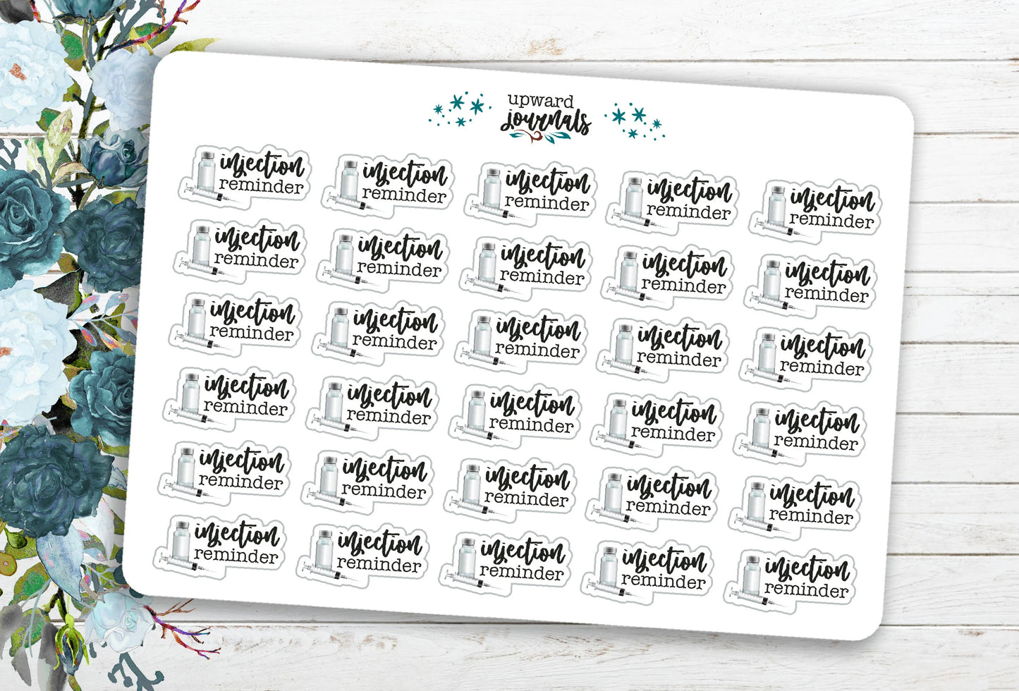 Injection Reminder Planner Stickers ~ Medication Reminder