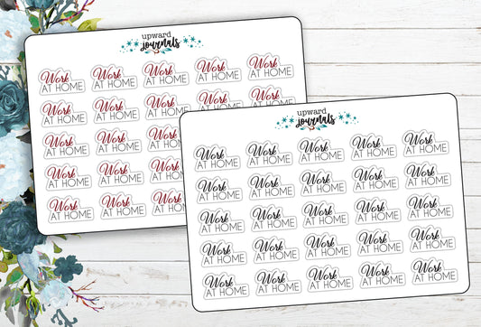 Work At Home ~ Work Productivity Planner Stickers