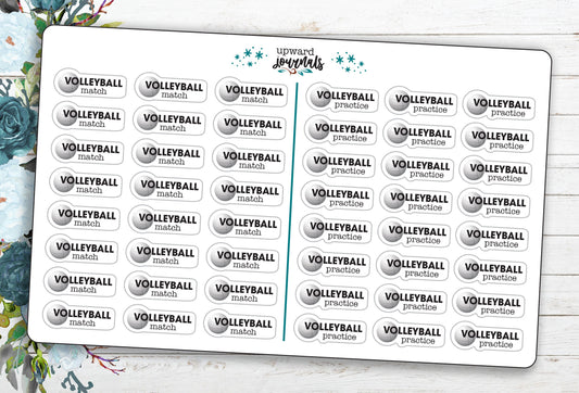 Volleyball Practice & Match Planner Stickers ~ High School Sports, College Sports