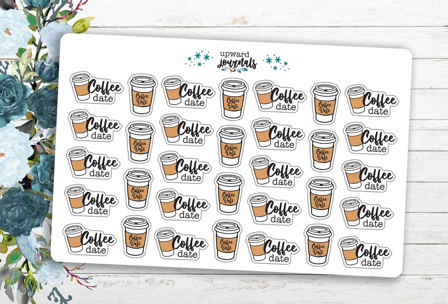 Coffee Date Planner Stickers