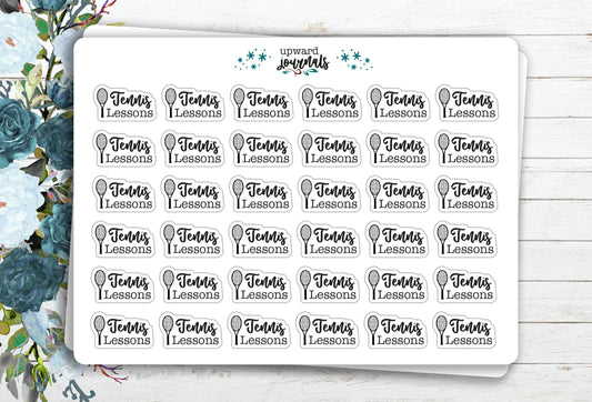 Tennis Lessons Planner Stickers ~ High School, College Sports