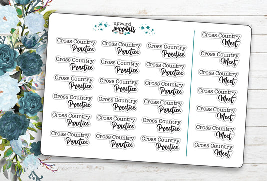 Cross Country Practice & Meet ~ Track & Field Sports Planner Stickers