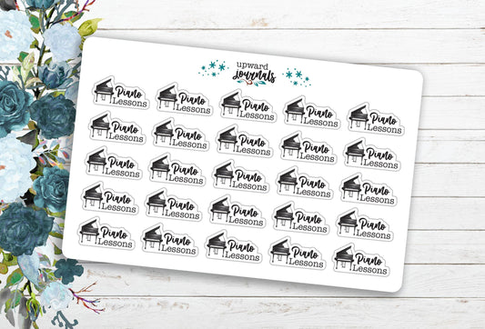 Piano Lessons ~ Music Instruction Planner Stickers