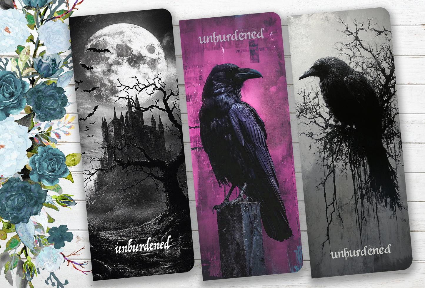 Goth Checklist "Unburdened" Notebook - To-Do, Grocery List, Errands, Shopping List - 3.5" x 9"