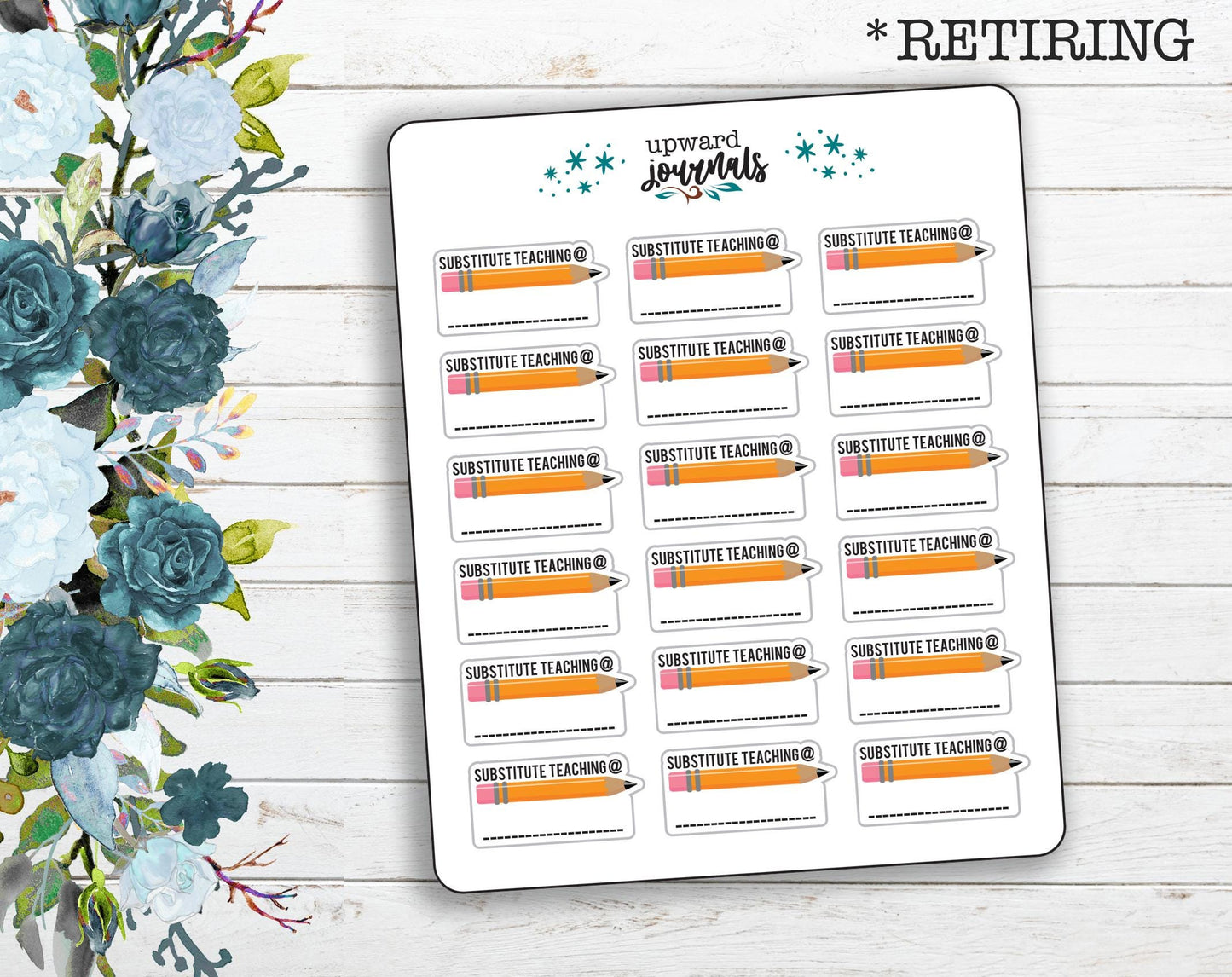 Substitute Teaching Planner Stickers