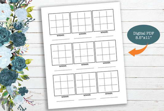 Tic Tac Toe Printable Game Board Template