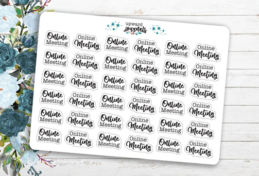Online Meeting Planner Stickers (Virtual)