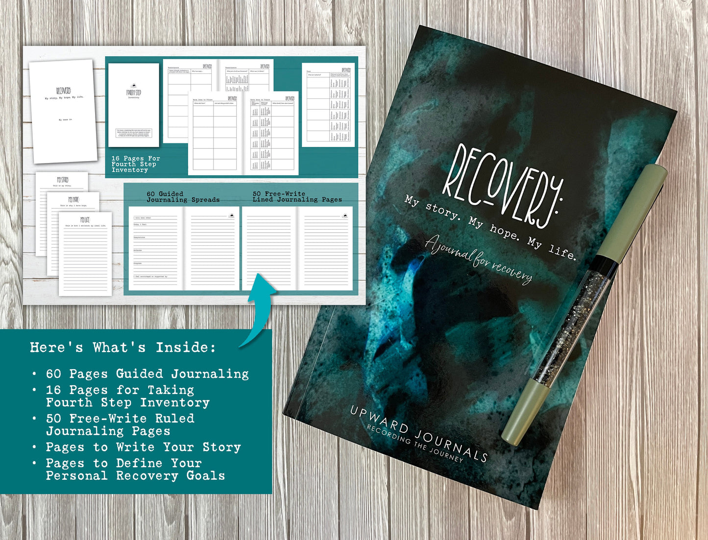 Recovery Journal with Fourth Step Inventory ~ Paperback Journal for Addiction Recovery, Self Help