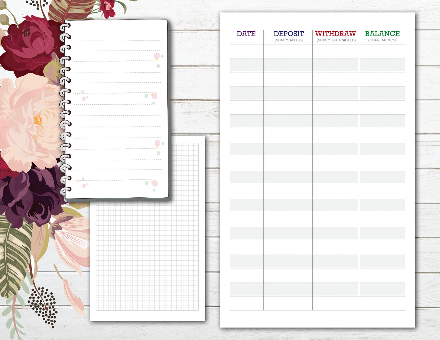 Kids Savings Goal Register & Tracking Journal (Printable PDF) ~ Children's Financial Educational