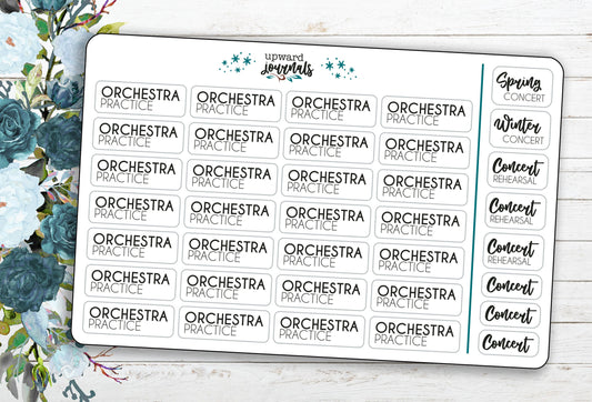 School Orchestra Practice ~ Planner Stickers