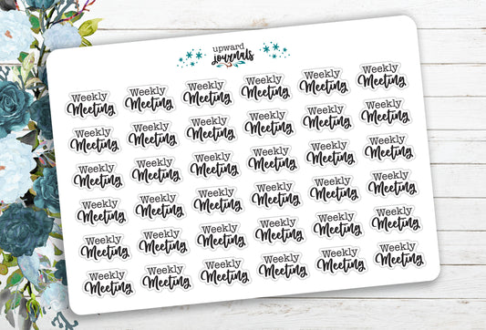 Weekly Meeting ~ Work Productivity Planner Stickers