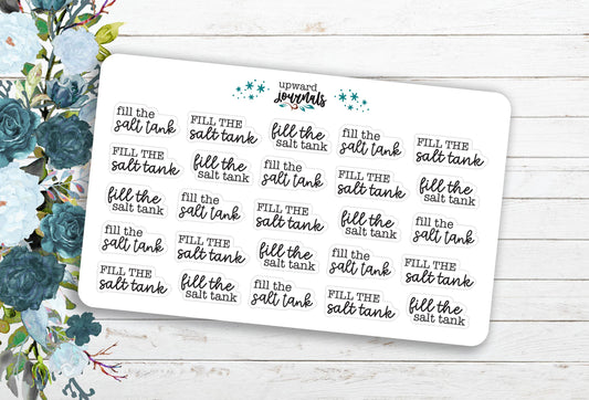 Fill the Salt Tank ~ Water Softener Reminder Stickers
