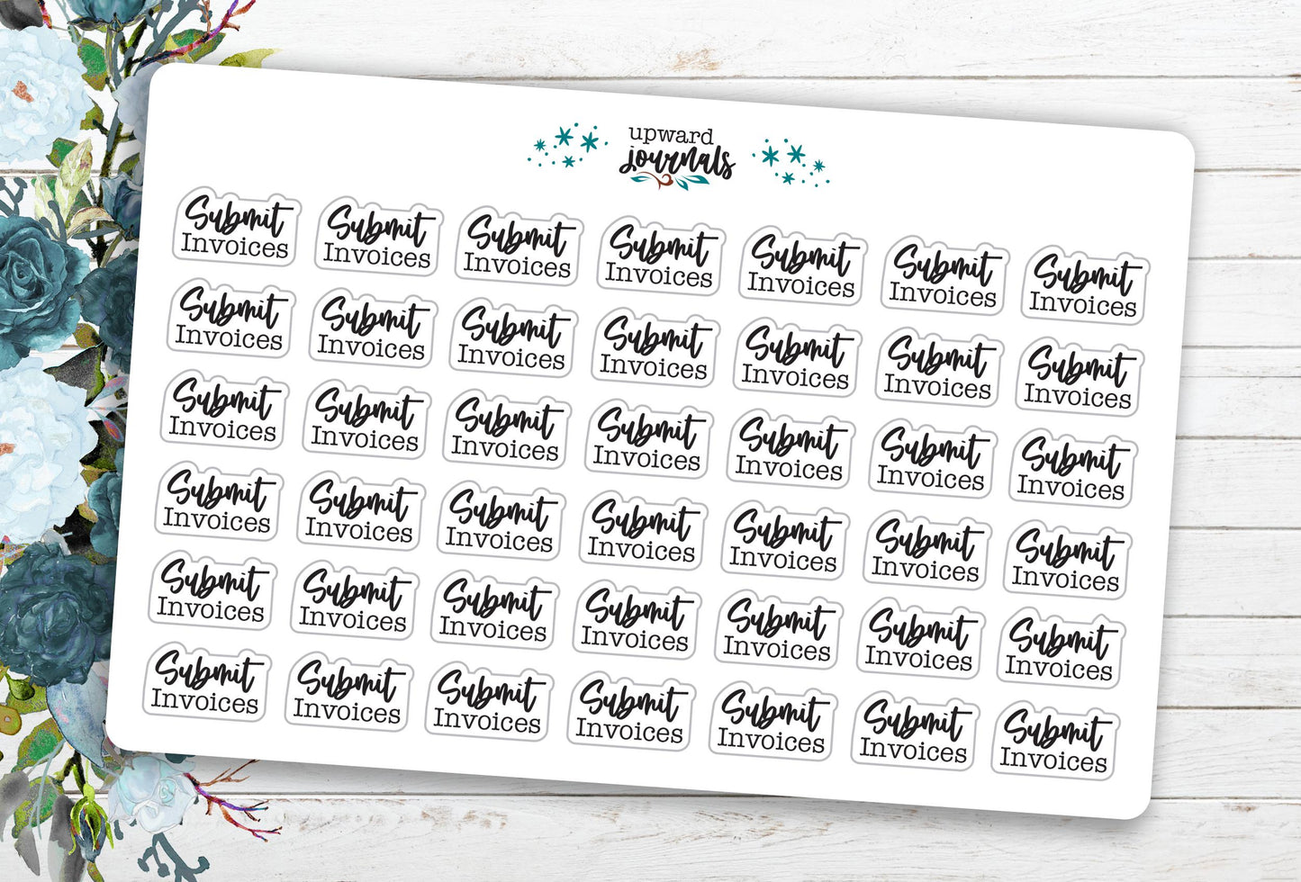 Submit Invoices (Text Style) Planner Stickers