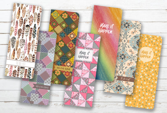 Checklist Notebook - To-Do, Grocery List, Errands, Shopping List, Custom - 3.5" x 9"