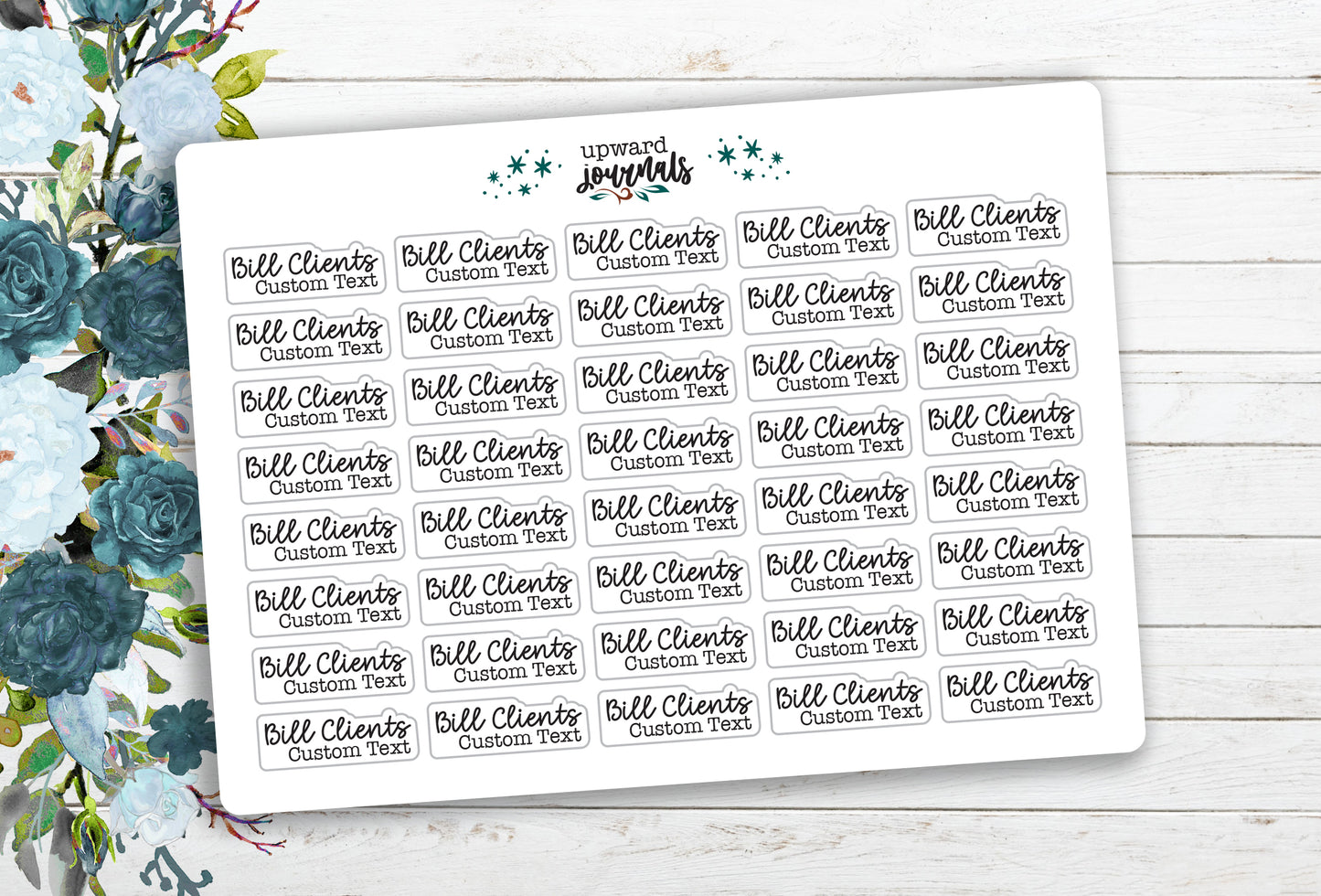 Bill Clients (with Customization Option) Planner Stickers