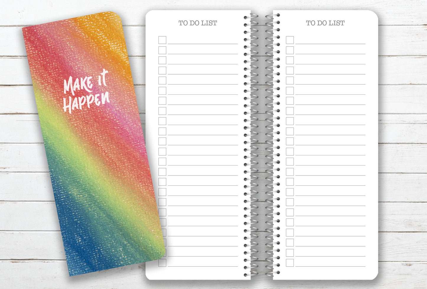 Checklist Notebook - To-Do, Grocery List, Errands, Shopping List, Custom - 3.5" x 9"