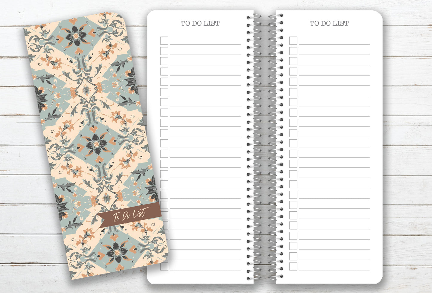 Checklist Notebook - To-Do, Grocery List, Errands, Shopping List, Custom - 3.5" x 9"