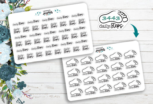 Daily Steps ~ Walking / Steps Tracker Planner Stickers