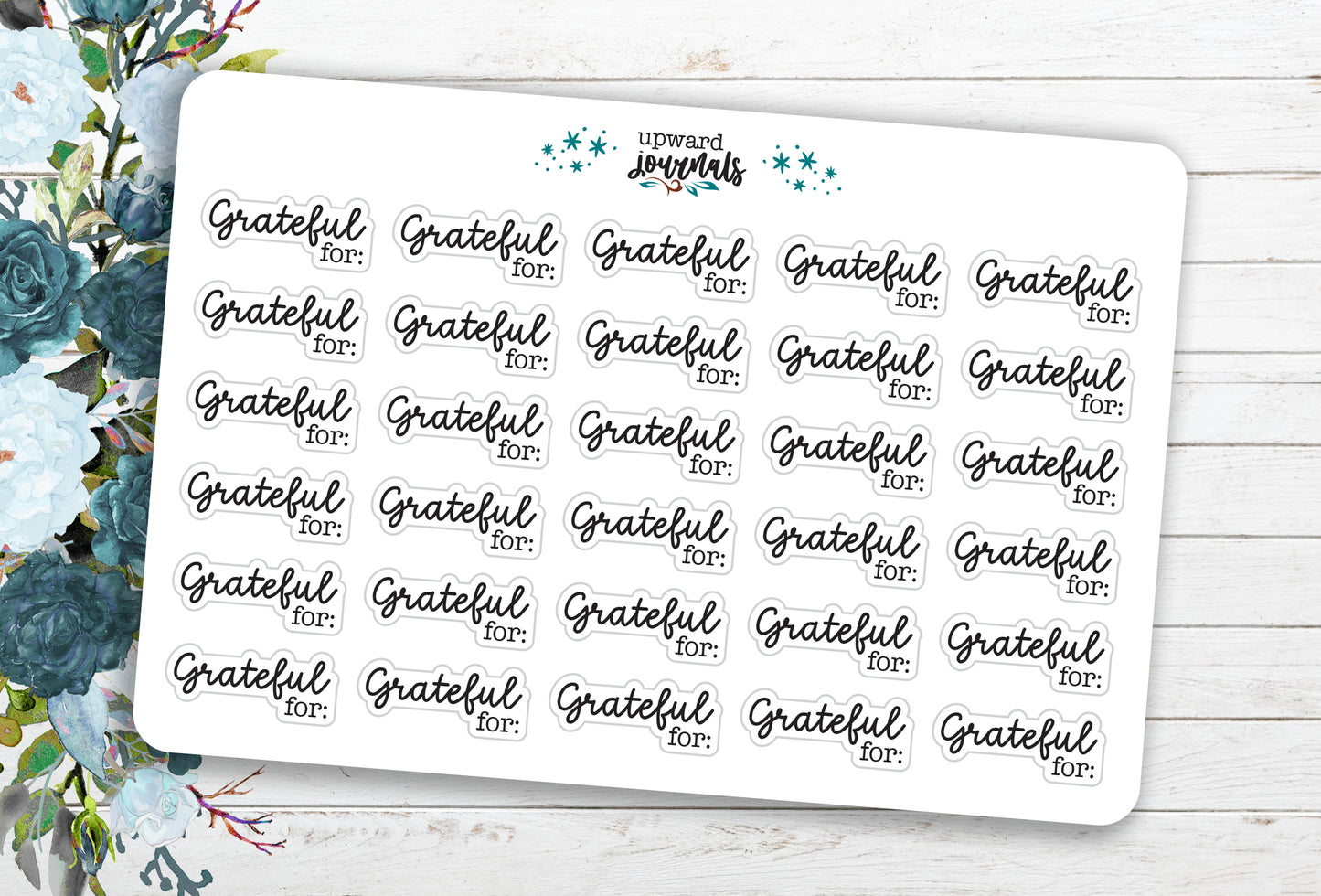 Grateful For... Gratitude Planner Stickers