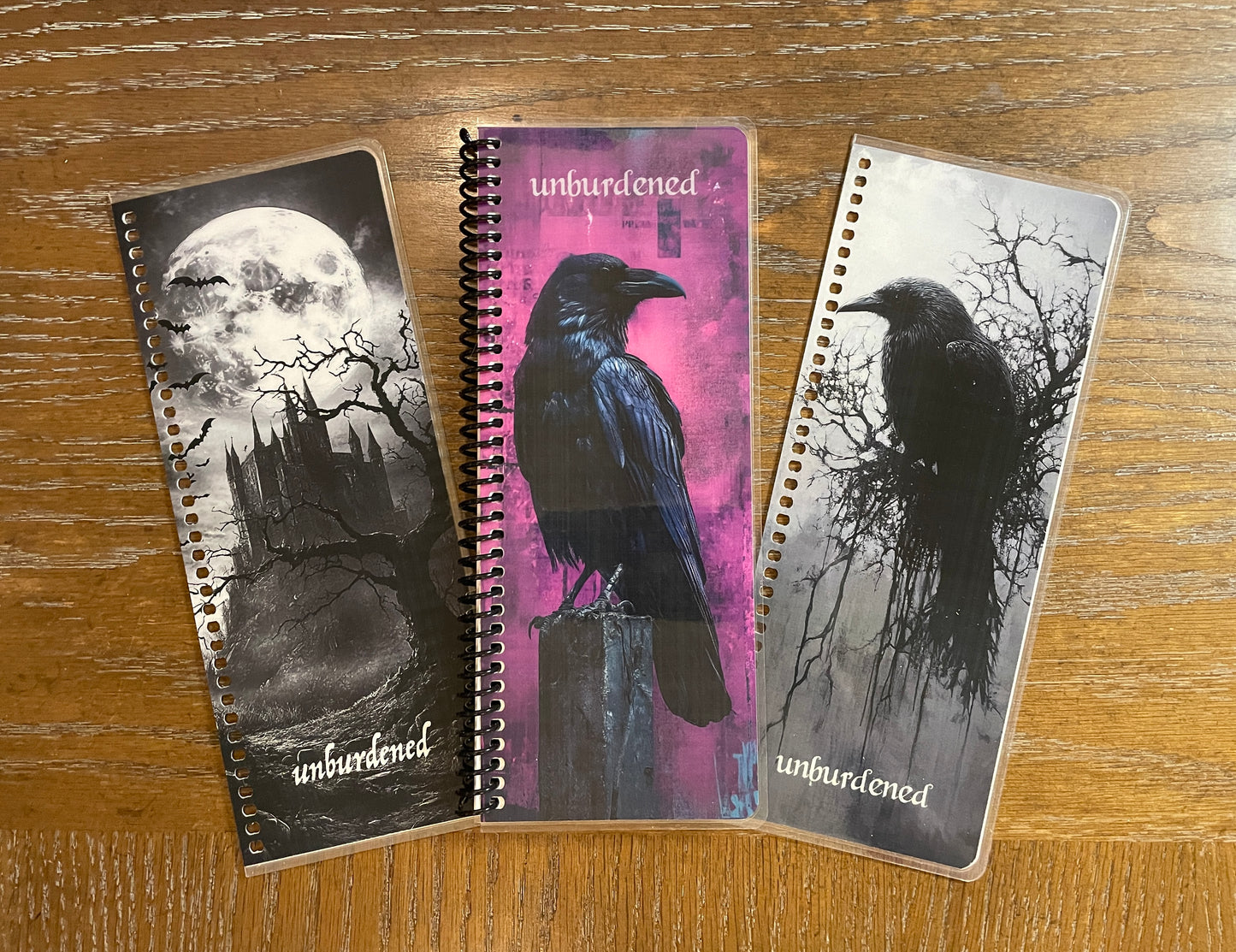 Goth Checklist "Unburdened" Notebook - To-Do, Grocery List, Errands, Shopping List - 3.5" x 9"