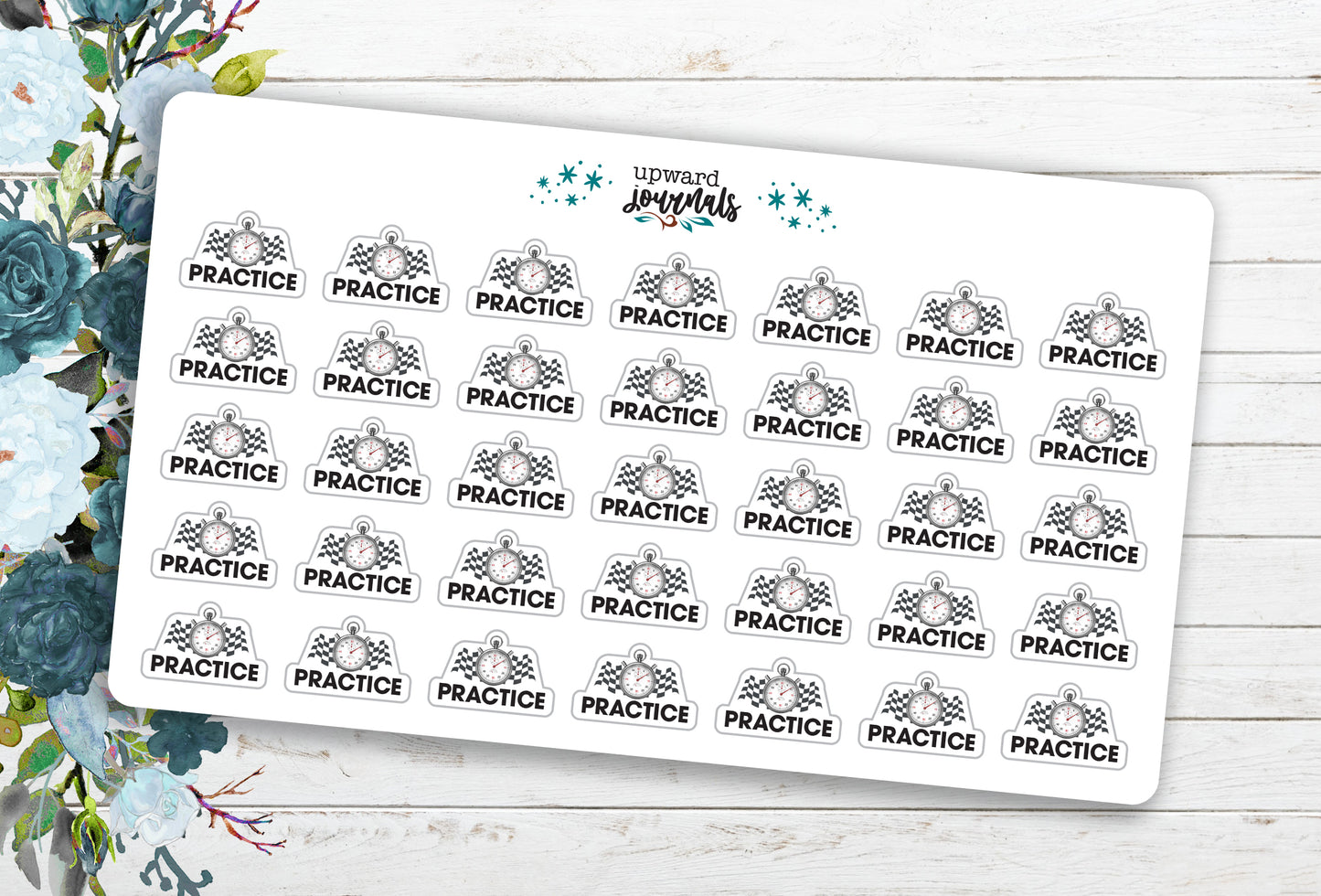 Practice / Qualifying ~ Auto Racing Stickers