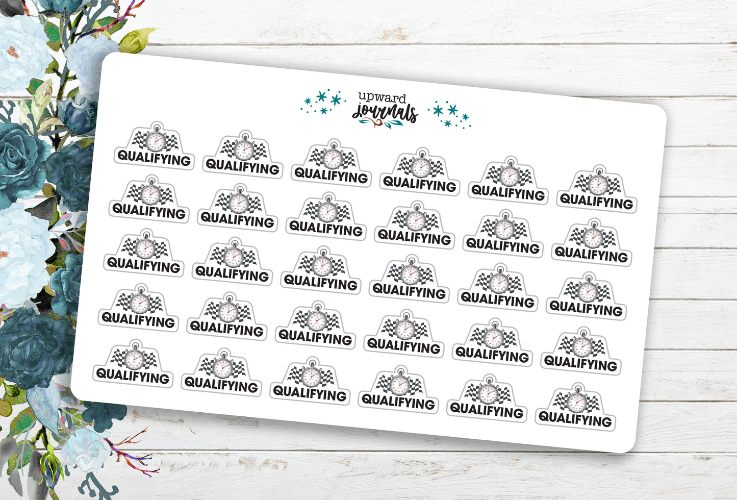 Practice / Qualifying ~ Auto Racing Stickers