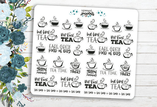 But First Tea (Tea Time) ~ Planner Stickers