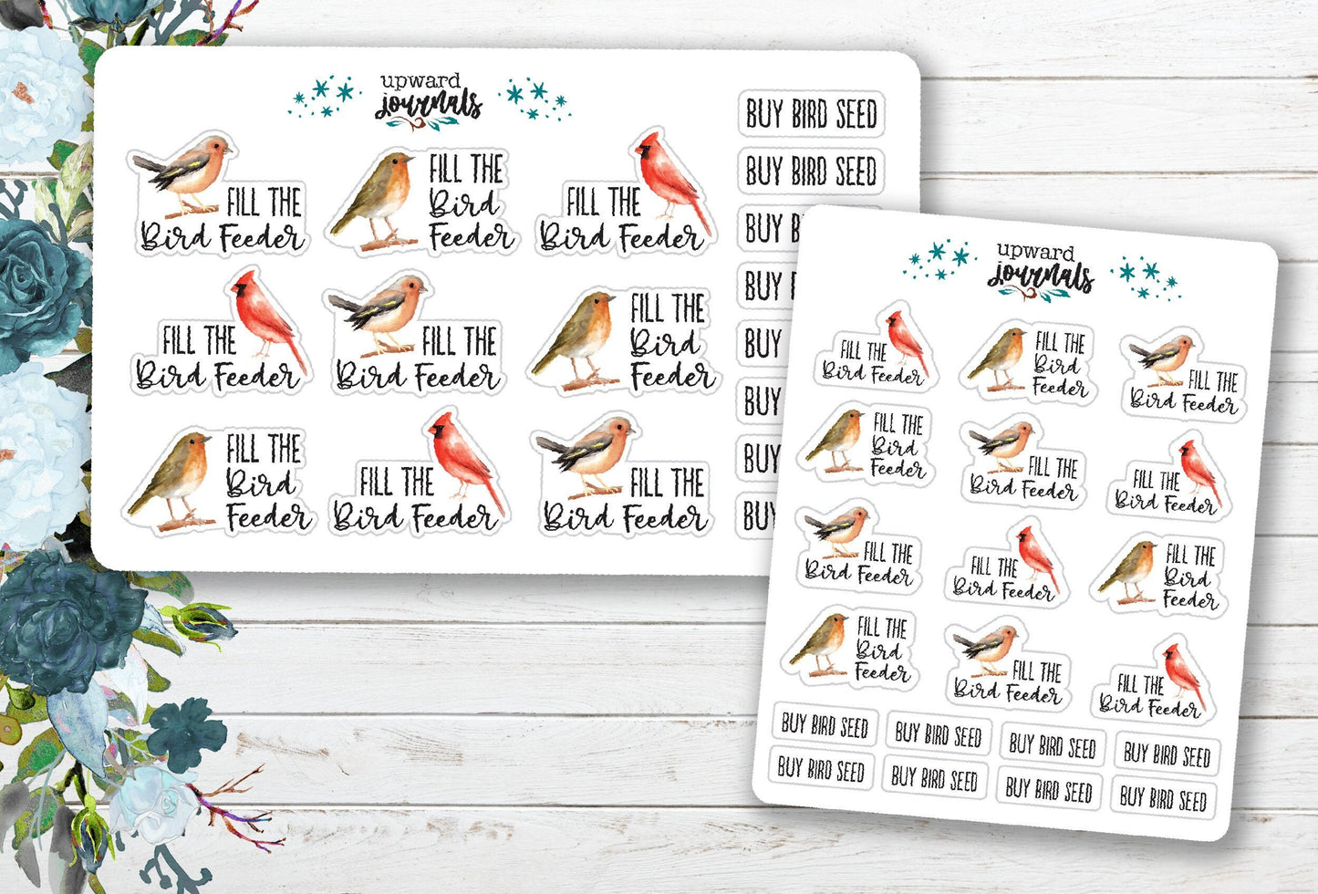Fill the Bird Feeder Planner Stickers ~ Nature Lovers Bird Watching Stickers