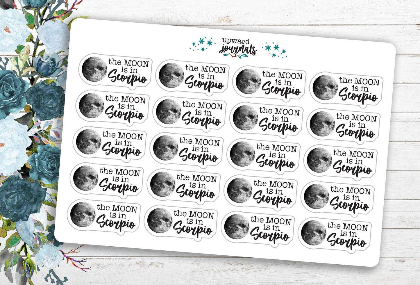 Moon is in Scorpio (Choose Your Zodiac Sign) ~ Astrology Planner Stickers