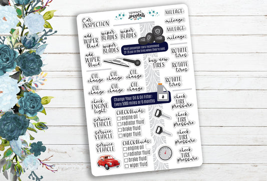 Auto Maintenance Planner Stickers
